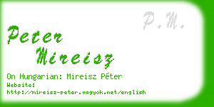 peter mireisz business card